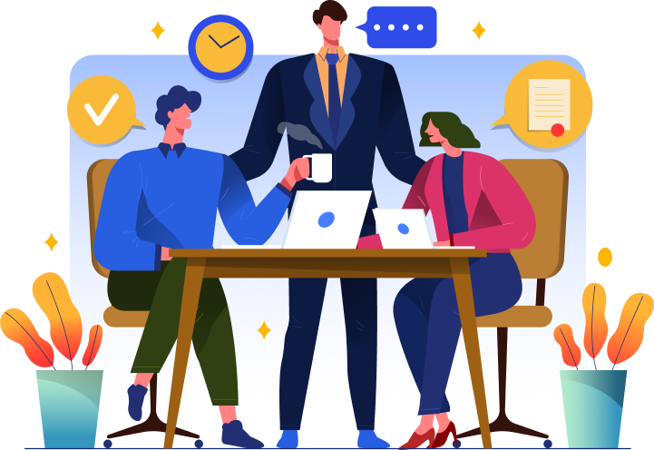 SEO team working